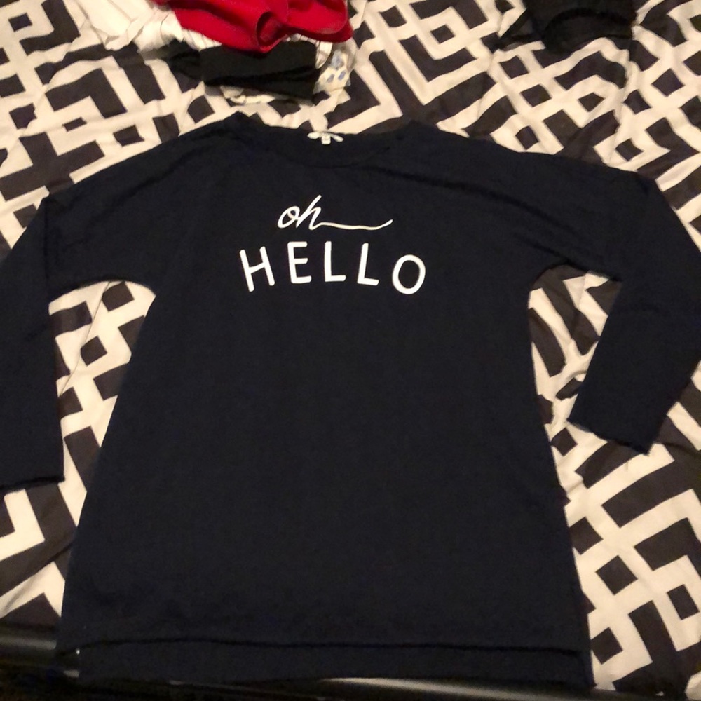 Crown & Ivy “Oh Hello” long-sleeve